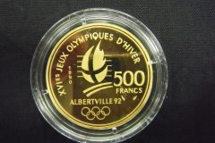 1992年アルベールビル五輪500フラン金貨