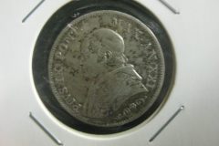 1866年バチカン市国1リラ銀貨