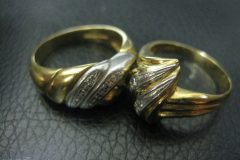 K18 Pt900 コンビネーション リング