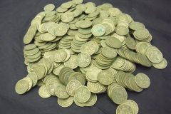 大量の小型50銭銀貨